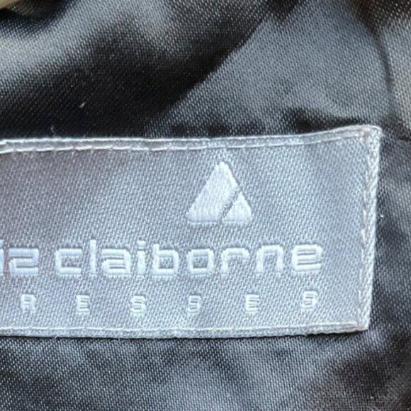 Vintage Liz Clairbone Medium Black Velvet Formal Dress Long Sweetheart Lady Like - Picture 11 of 15